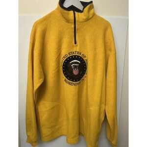 Vintage Cedar Sports United States Of America DC Fleece Pullover Jacket SZ XL